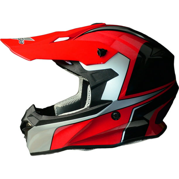 Red Stinger Graphic, Large Vega Helmets Unisex-Child Youth Off Road Helmet 